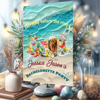 Tropische Fruit-Cocktails Vrijgezellenfeest Acryl Bord