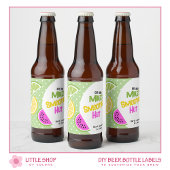 Tropische Fruit Harde Cider en Limonade Bier Etiket
