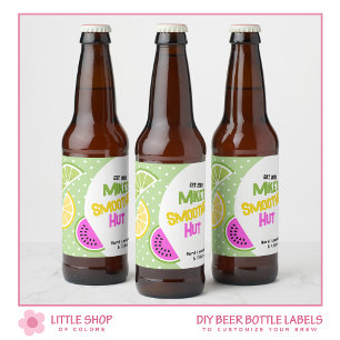 Tropische Fruit Harde Cider en Limonade Bier Etiket