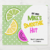 Tropische Fruit Harde Cider en Limonade Bier Etiket (Enkel label)