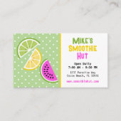 Tropische Fruit Smoothie Shop Juice Bar Visitekaartje (Voorkant)