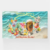 Tropische Fruitcocktails Vrijgezellenfeest Spandoek (Horizontaal)