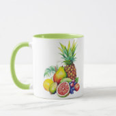 Tropische Fruitcollage Mok (Links)