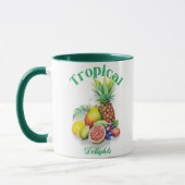 Tropische Fruitcollage op wit Mok (Links)