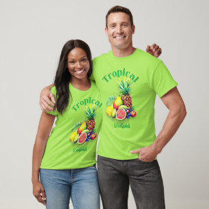 Tropische Fruitcollage T-shirt