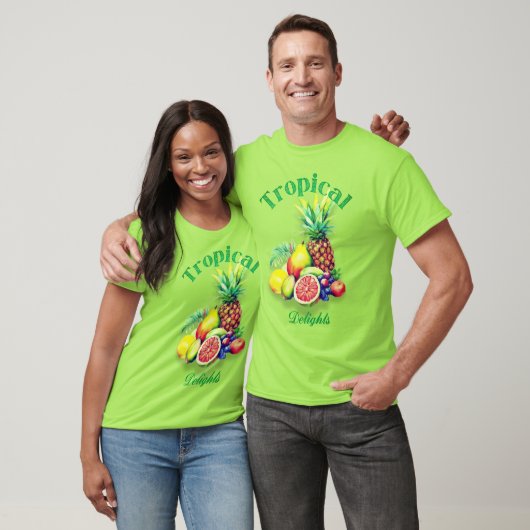 Tropische Fruitcollage T-shirt (Unisex)