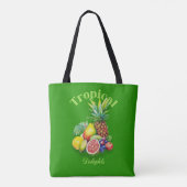 Tropische Fruitcollage Tote Bag (Achterkant)