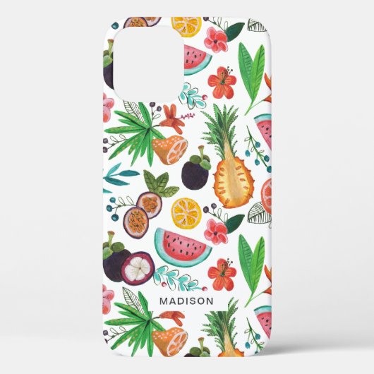 Tropische fruitgirale all-overdruk Case-Mate iPhone case (Achterkant)