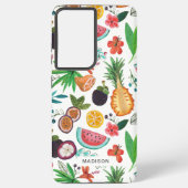 Tropische fruitgirale all-overdruk samsung galaxy hoesje (Achterkant)