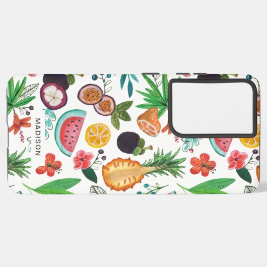 Tropische fruitgirale all-overdruk samsung galaxy hoesje (Linkerkant)