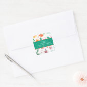 Tropische fruithandgemaakte zeep Beauty Branding Vierkante Sticker (Envelop)