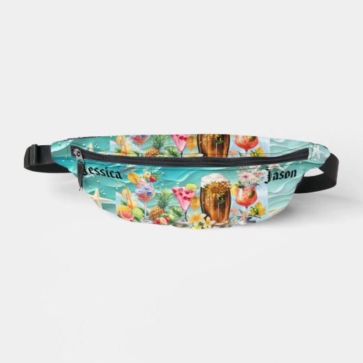 Tropische Fruitige Cocktails Bachelorette-feest op Heuptasje (Voorkant)