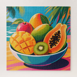 Tropische Fruitkom Illustratie Legpuzzel