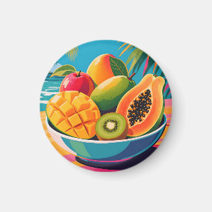 Tropische Fruitkom Illustratie Magneet