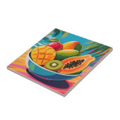 Tropische Fruitkom Illustratie Tegeltje (Zijkant)