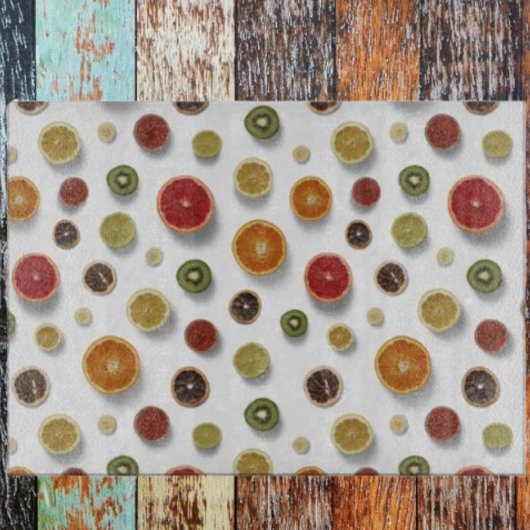 Tropische fruitmedaille snijplank