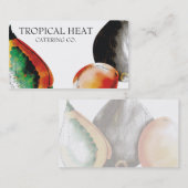 tropische fruitpapaja-cateringvisitekaartjes visitekaartje (Voorkant / Achterkant)