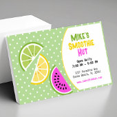 Tropische fruitsaus smoothie visitekaartje