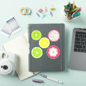 Tropische fruitstokjes, Citrus, Dragonfruit, Kiwi Sticker (iPad Cover)