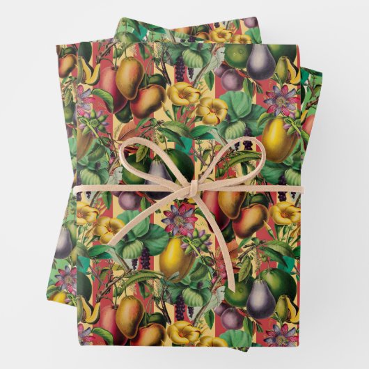 Tropische fruittuin  botanisch inpakpapier vel (In situ)