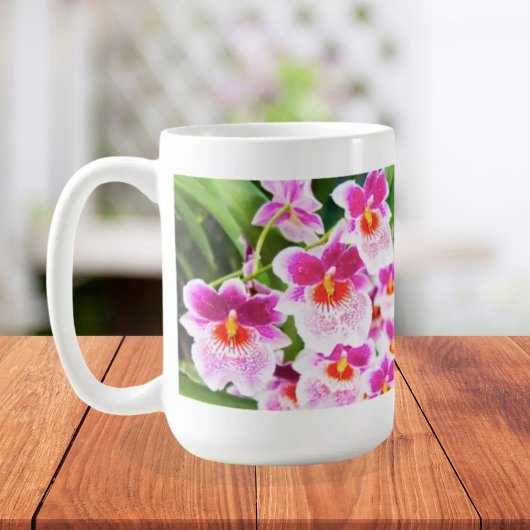 Tropische Fuchsia Orchids Koffiemok