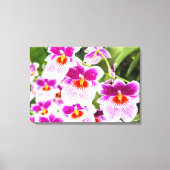 Tropische Fuchsia Orchids Wrapped Canvas (Voorkant)