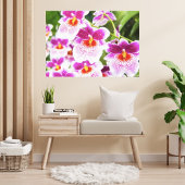 Tropische Fuchsia Orchids Wrapped Canvas
