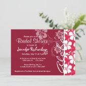 Tropische Fuschia Hibiscus; Aloha Kaart (Staand voorkant)