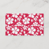 Tropische Fuschia Hibiscus Aloha Visitekaartje (Achterkant)
