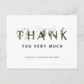 Tropische gebladerte brief dank u briefkaart (Voorkant)