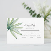 Tropische gebladerte Diner Opties Wit RSVP (Staand voorkant)