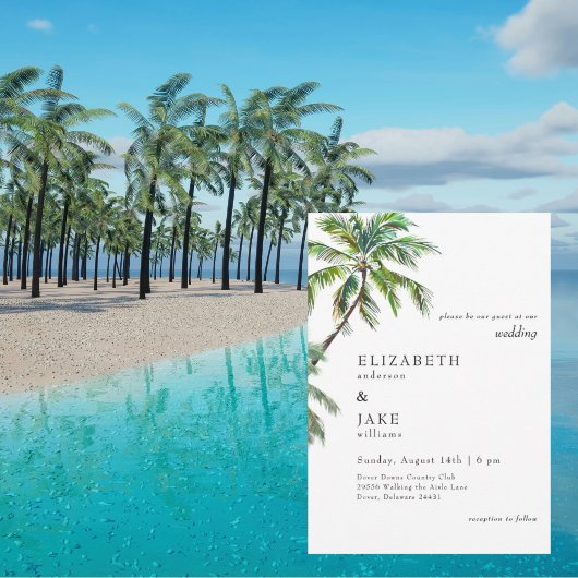 Tropische gebladerte Palm Tree Wedding