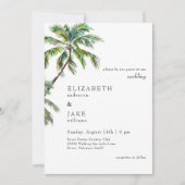 Tropische gebladerte Palm Tree Wedding (Voorkant)