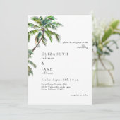 Tropische gebladerte Palm Tree Wedding (Staand voorkant)