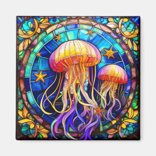 Tropische gebrandschilderde glaskunst magneet