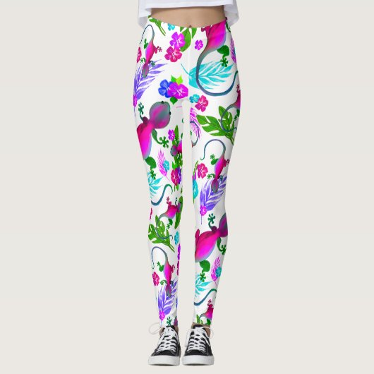Tropische Gecko-Leggings Leggings (Voorkant)