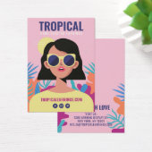 Tropische gedurfde illustratie van mode oorringen  visitekaartje (Bureau)