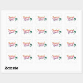 Tropische geest vierkante sticker (Vel)
