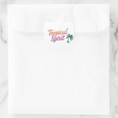 Tropische geest vierkante sticker (Tas)