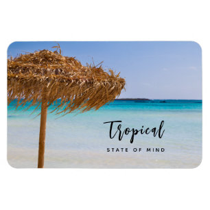 Tropische Geestestoestand Tropische Strandfoto Magneet