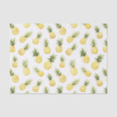 Tropische Gele Ananas Bruidsuitnodiging Tissuepapier (Voorkant)