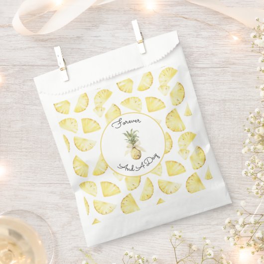 Tropische Gele Ananas Bruiloft Bedankzakje (Geknipt)