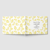 Tropische Gele Ananas Bruiloft Gastenboek (Volledig)