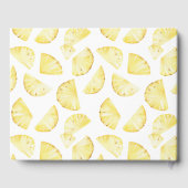 Tropische Gele Ananas Bruiloft Gastenboek (Achterkant)