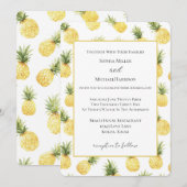 Tropische Gele Ananas Bruiloft   Kaart (Voorkant / Achterkant)