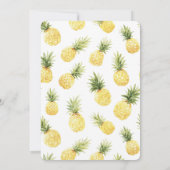 Tropische Gele Ananas Bruiloft   Kaart (Achterkant)