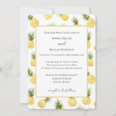 Tropische Gele Ananas Bruiloft   Kaart (Voorkant)