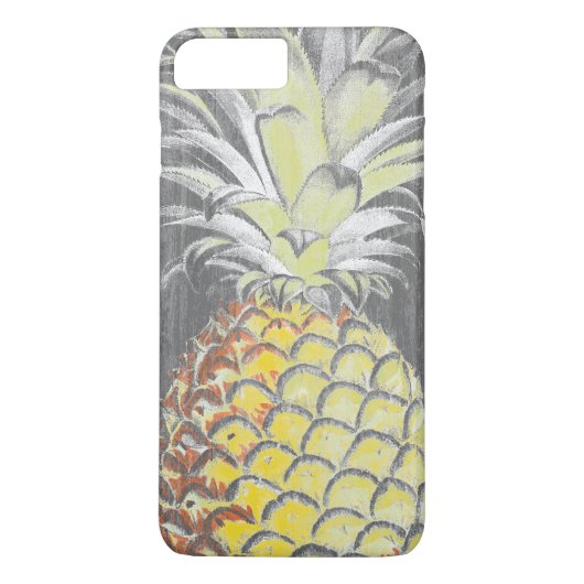 Tropische gele ananas op grijs Case-Mate iPhone case (Achterkant)