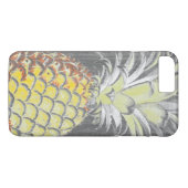 Tropische gele ananas op grijs Case-Mate iPhone case (Achterkant (Horizontaal))