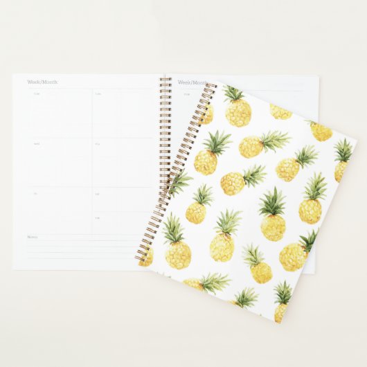 Tropische Gele Ananas Planner (Display)